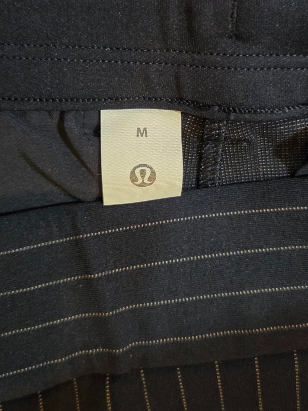 Wide-Leg Pinstripe Trousers - Black - Picture 9 of 9